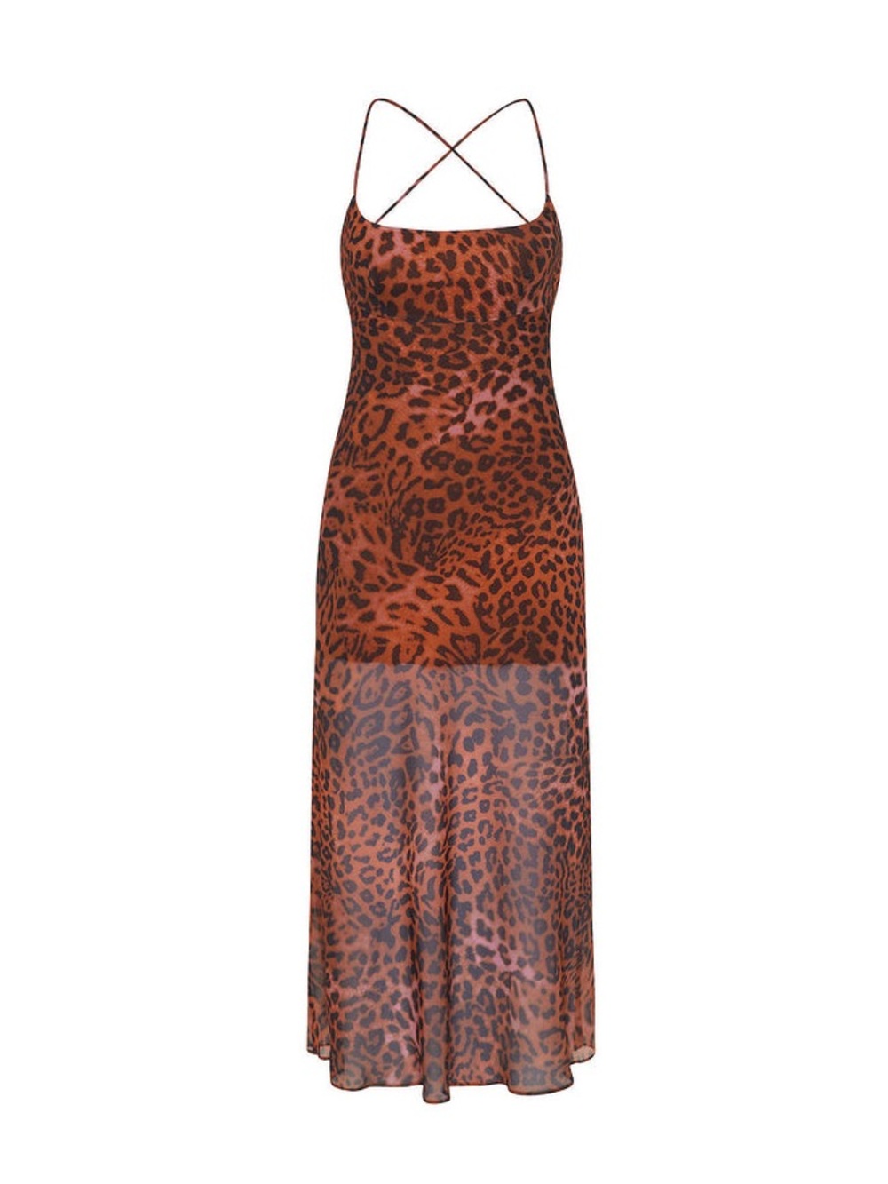 NWT $120 Kulani Kinis leopard print slip dress L - Picture 2 of 10